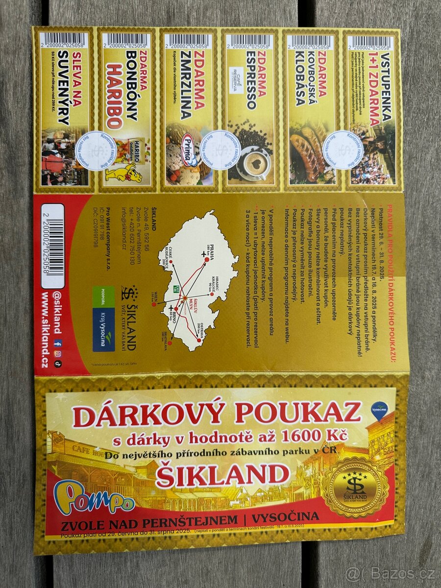 Šikland vstupenka 1+1 s dalšími benefity zdarma