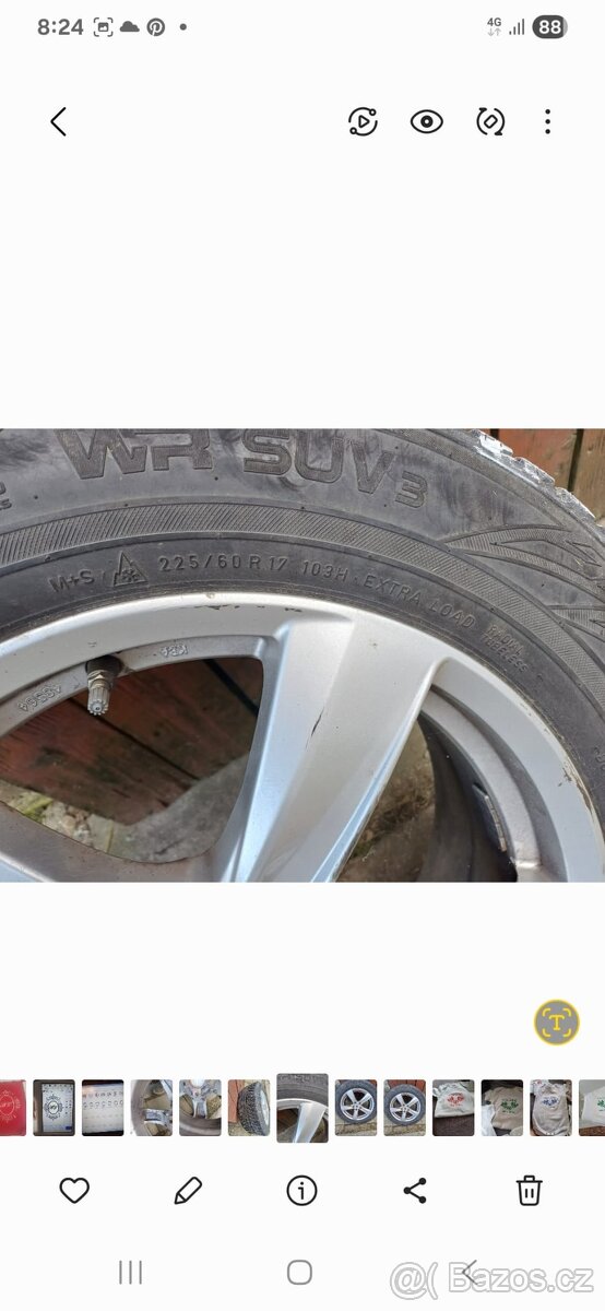 Originál ALU  disky Tuscon +  zimní pneu zdarma