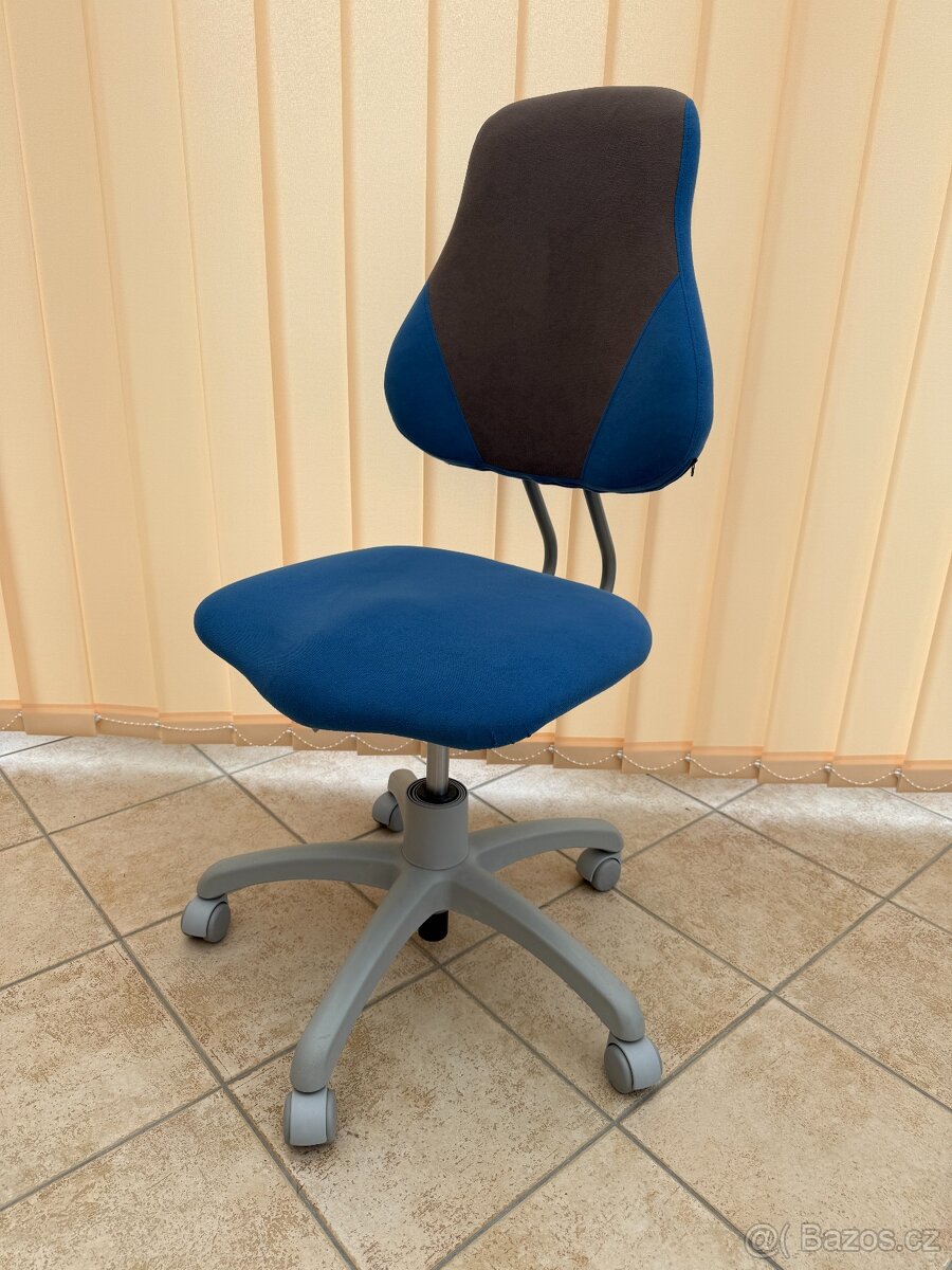 Dětská rostoucí židle Fuxo V-line - modrá/šedá