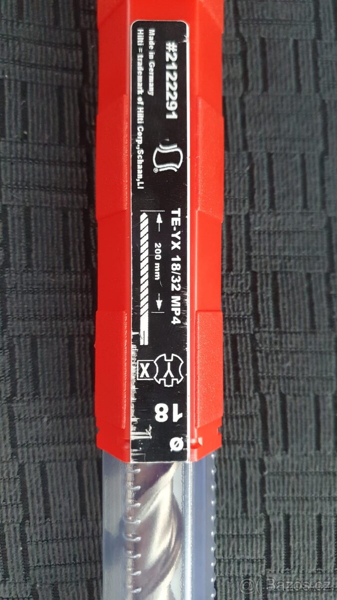 HILTI PŘÍKLEPOVÝ VRTÁK METRICKÝ TE-YX 18/32 a 22/32 MP4