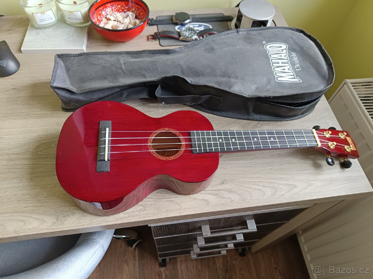 Ukulele mahalo Indonésie, ladička, pouzdro