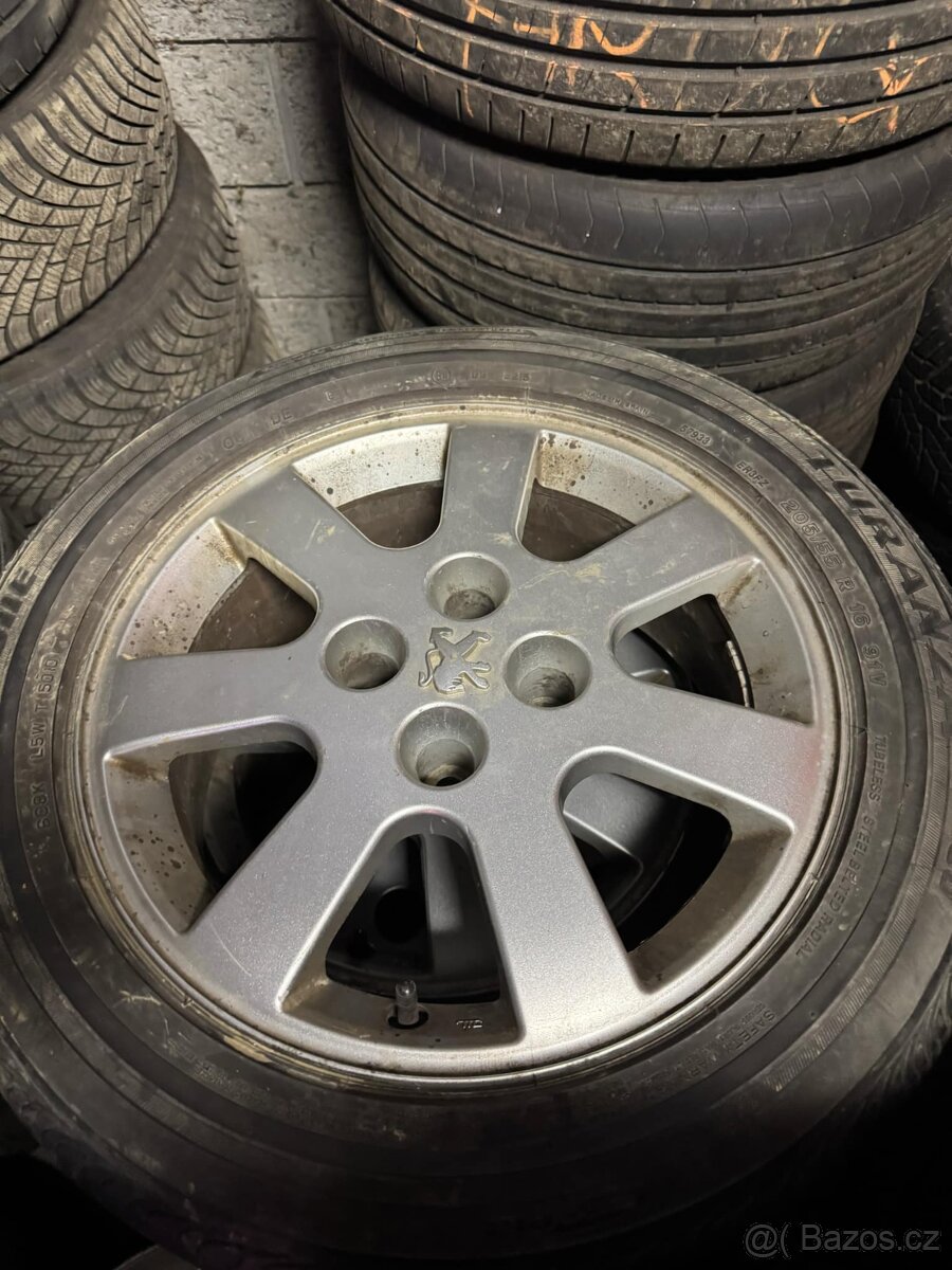 Alukola Peugeot 16" + letní pneumatiky