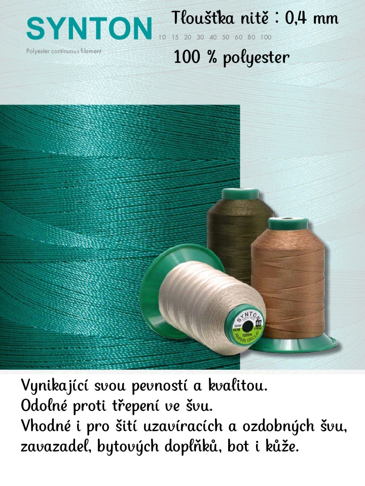 Nitě Synton 100% polyester (5000m,1200m)