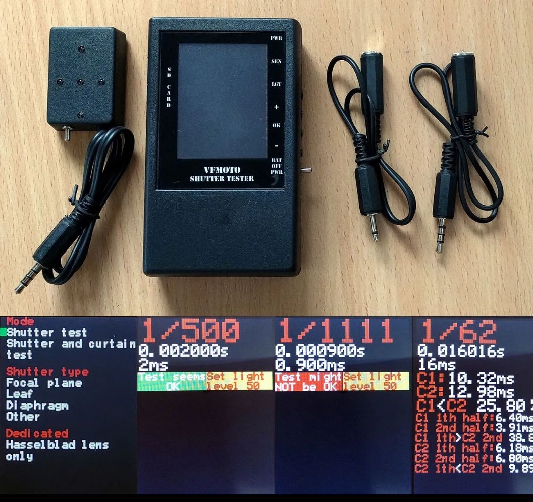 Shutter tester - tester rychlosti závěrek fotoaparátů