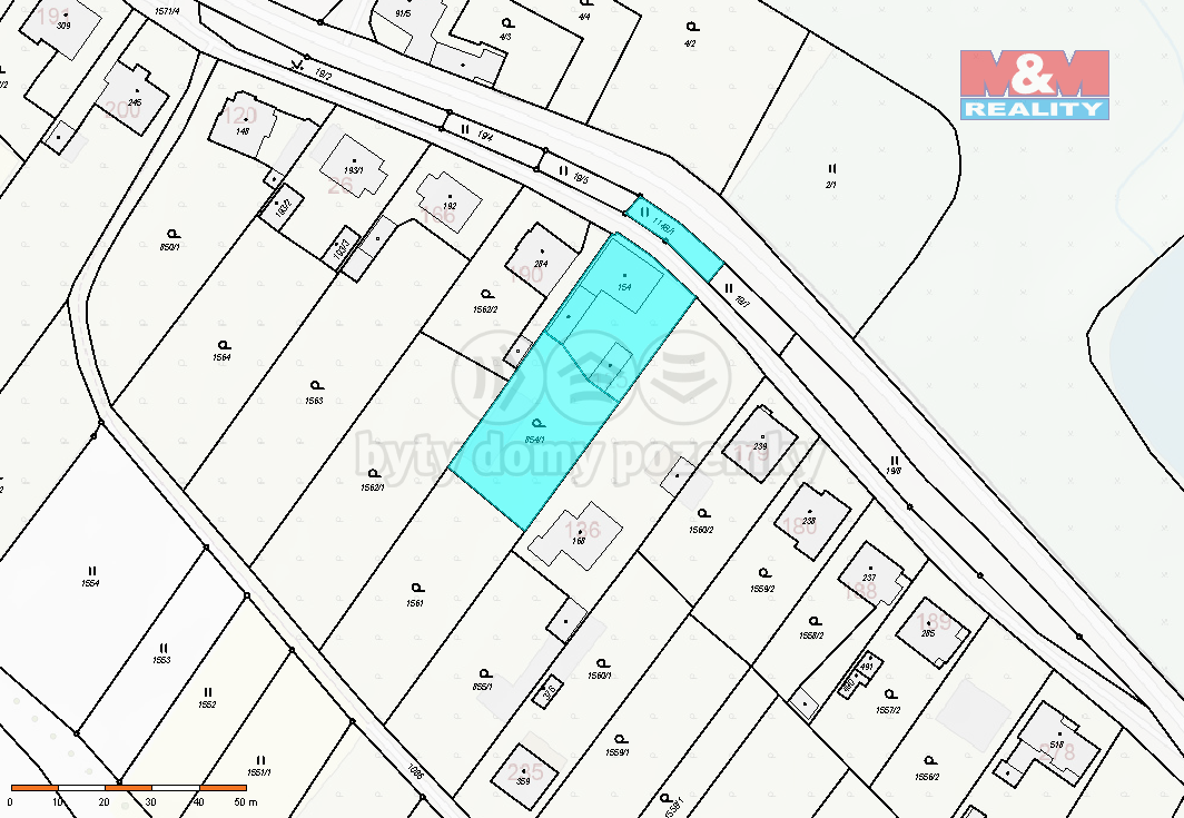 Prodej pozemku k bydlení, 1461 m², Šebetov