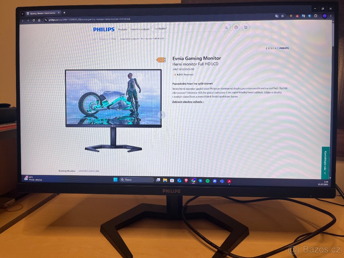 Monitor PHILIPS ENVIA 3000 series 23.8” 165 Hz