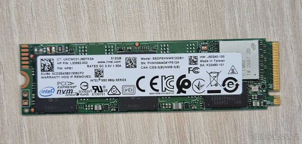 512GB Intel 660p NVMe, M.2 SSD