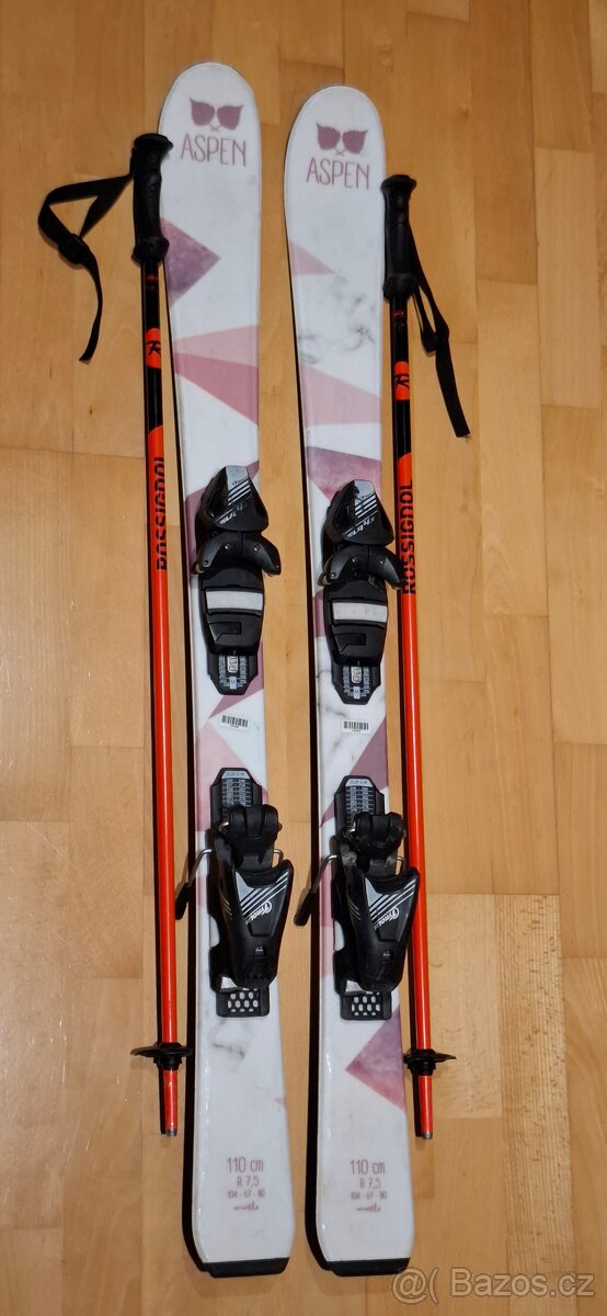 Dětské lyže 110 cm i s hůlkami