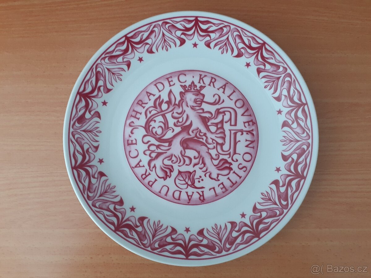 Talíř Hradec Králové Nositel řádu práce ČSSR