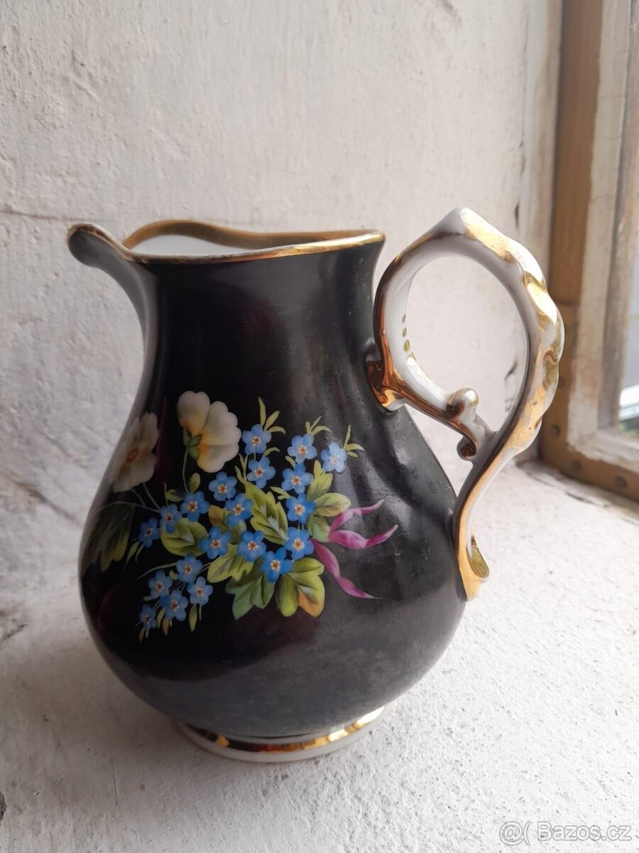 Porcelánový džbán starožitný ručně malovaný