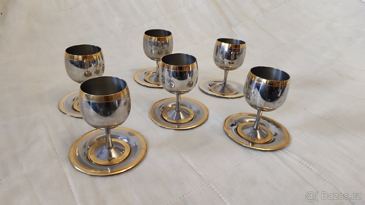 Zepter Prince set likérových číšek - zlacené - 6ks