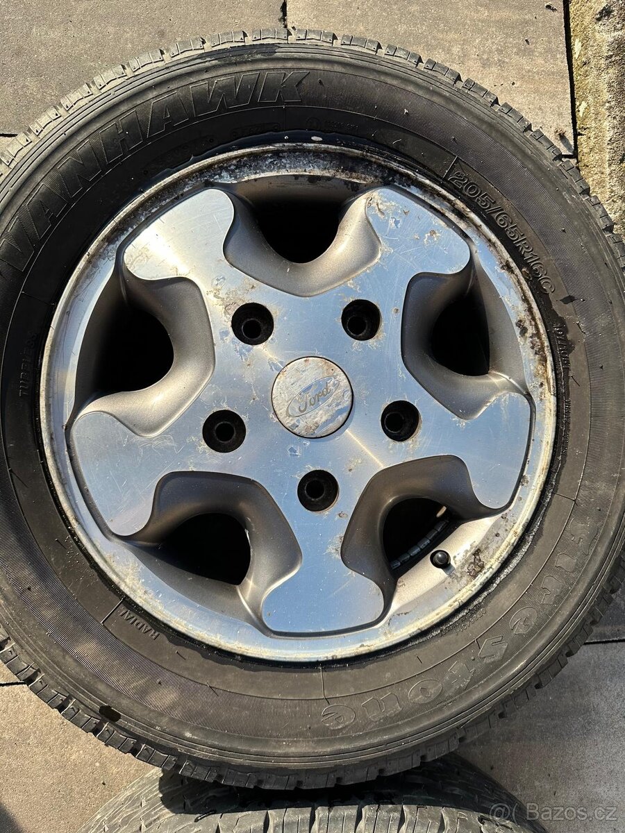 PRODÁM 2ks. alu kol Ford 16" 5x160 5.5J ET56 střed 65.1 mm