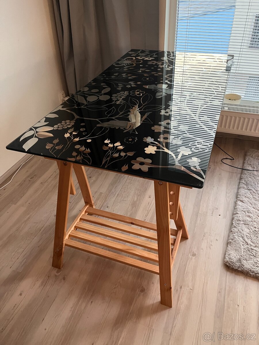 Skleněný stůl IKEA 150x80cm