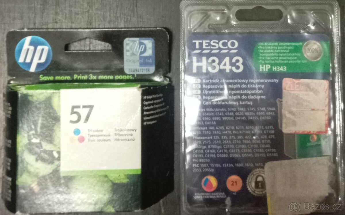 HP Cartridge náplň do tiskárny různé druhy