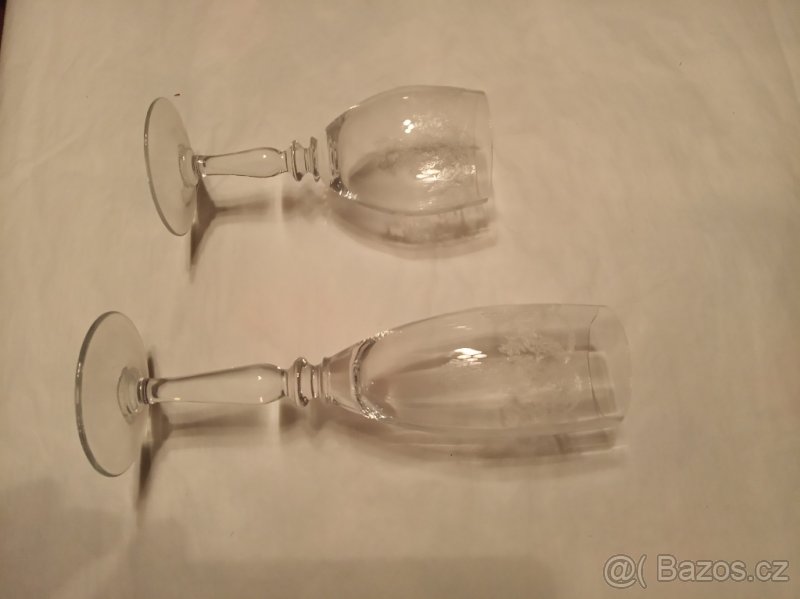 broušené sklenice likerovky