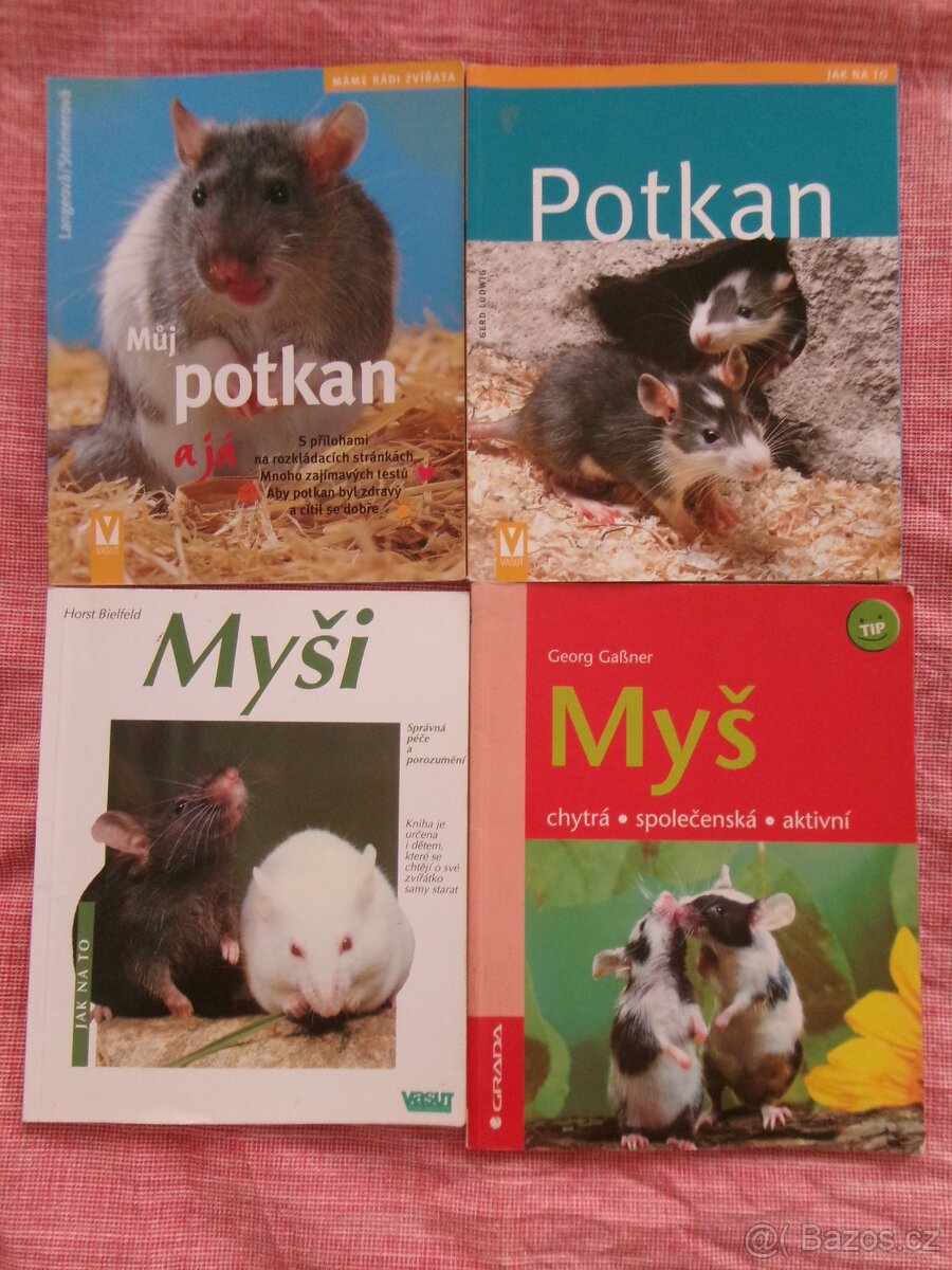 Chovatelství - knížky o chovu potkanů a myší.