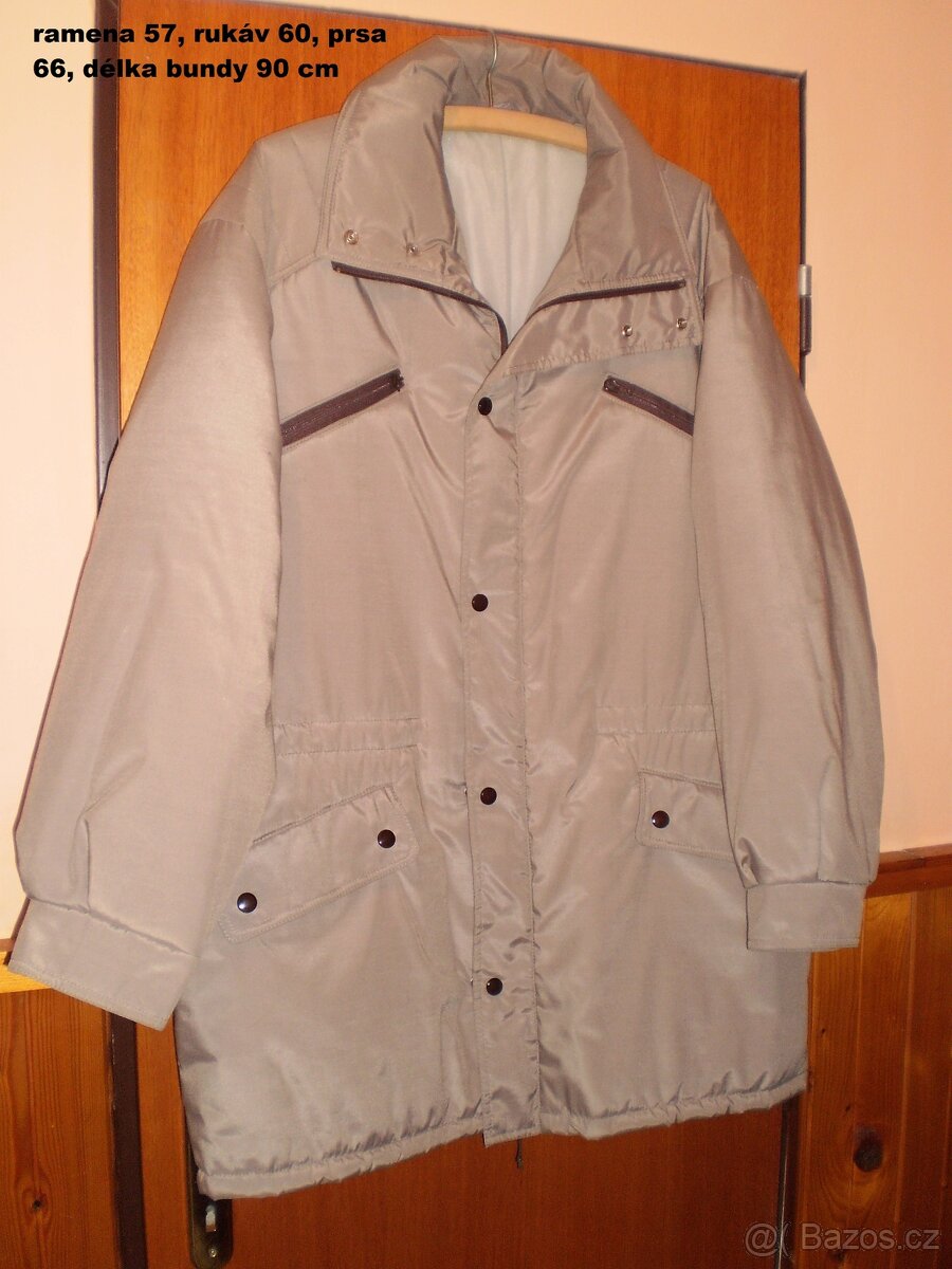 bunda pánská - zimní - oteplená - prsa 66 cm - XXL