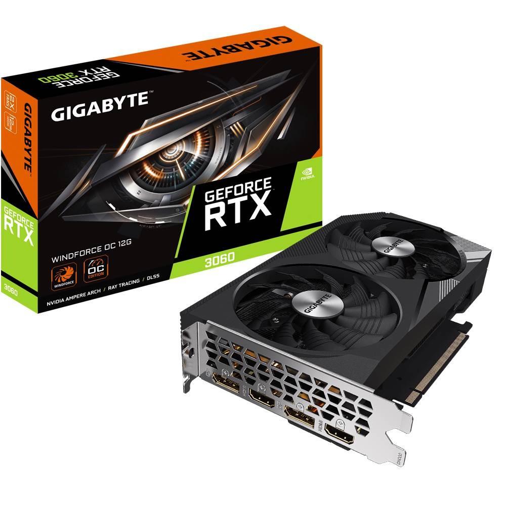 GIGABYTE VGA NVIDIA GeForce RTX 3060 WINDFORCE OC 12G Rev. 2