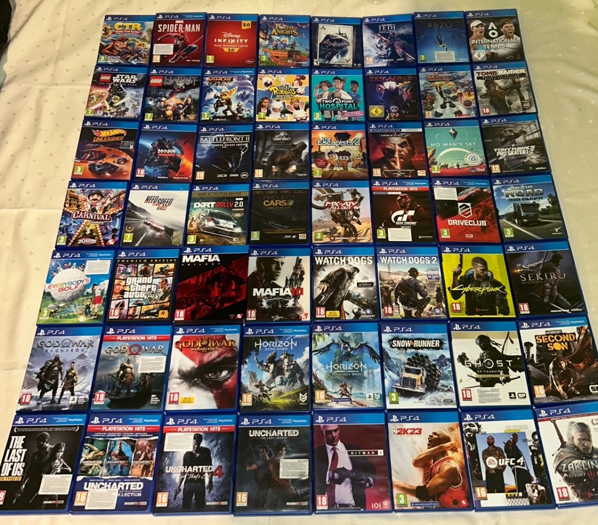 Dětské hry + závodní ps4 ps5