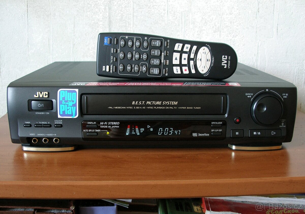 JVC VHS video videorekordér Hifi Stereo 6 hlav - zcela nový