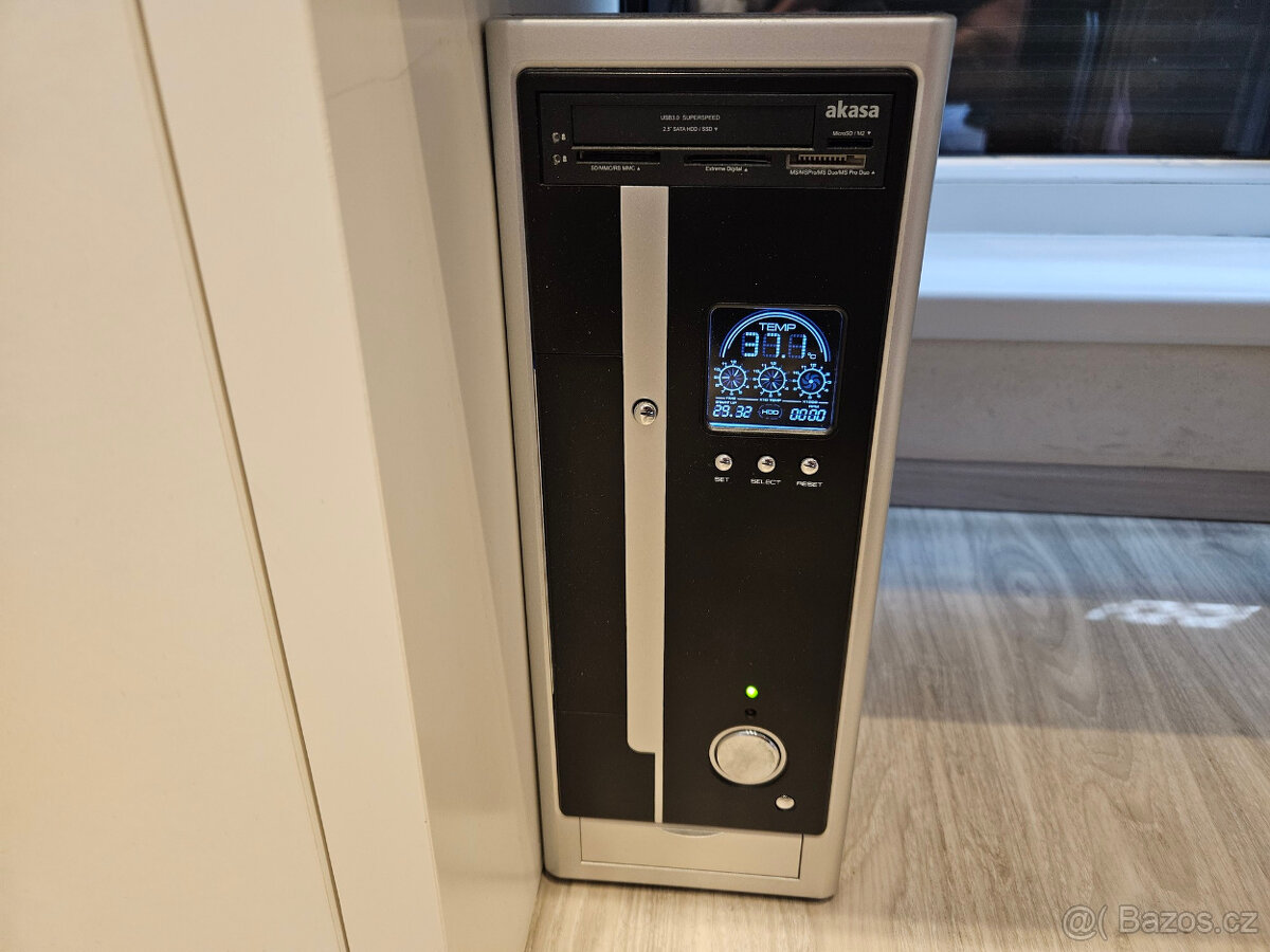 PC micro ATX Intel i5 + monitor, 240GB SSD,1TB HDD, 16GB,DVD