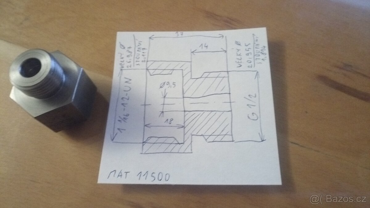 Závitová přechodka - redukce