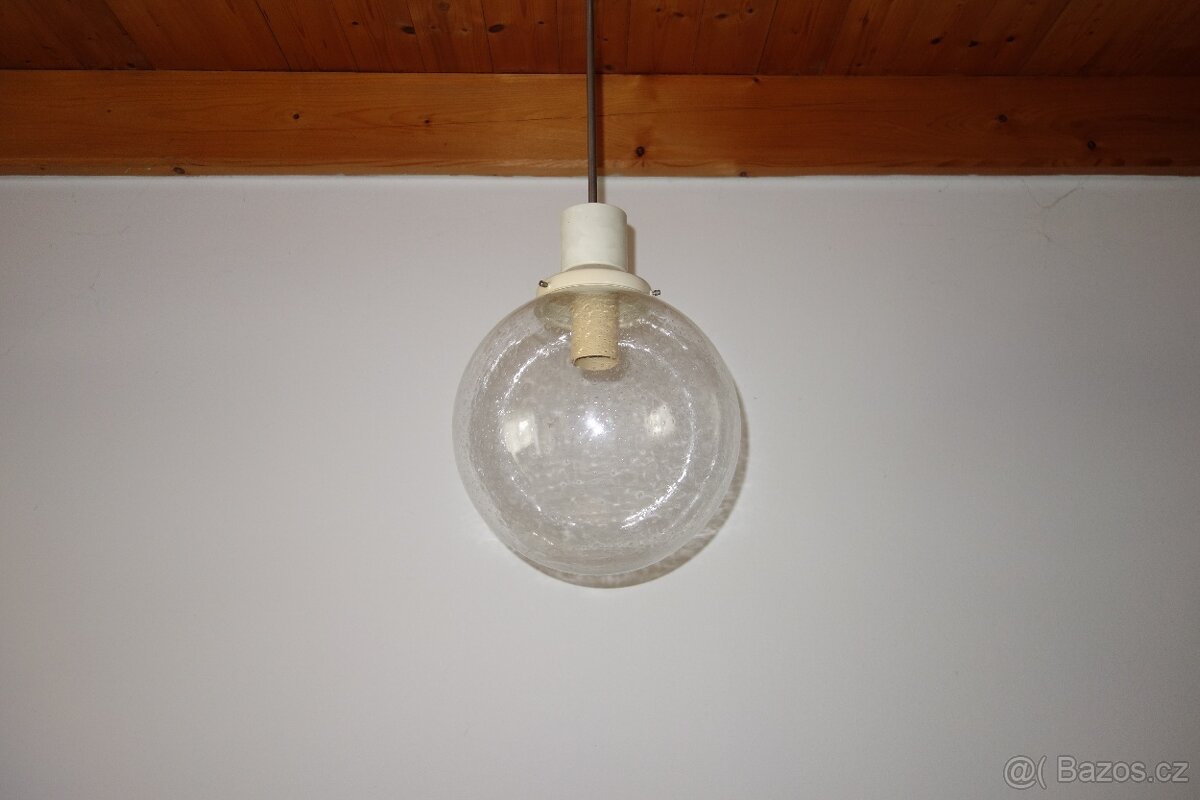 Retro lustr koule, bublinkove sklo