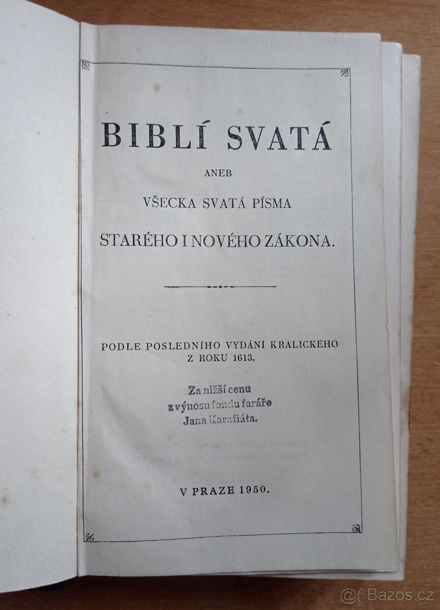 Biblí Svatá aneb všecka svatá písma