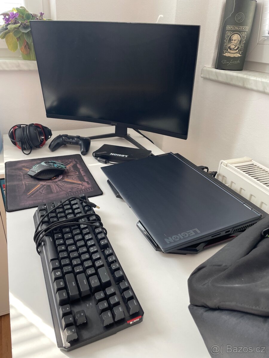 Herní set Lenovo Legion 5 + 27” monitor MSI + příslušenství