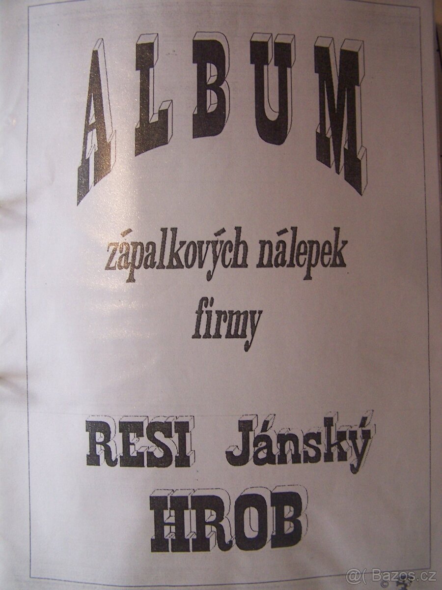 Zápalkové nálepky, filumenie, kompletní sbírka