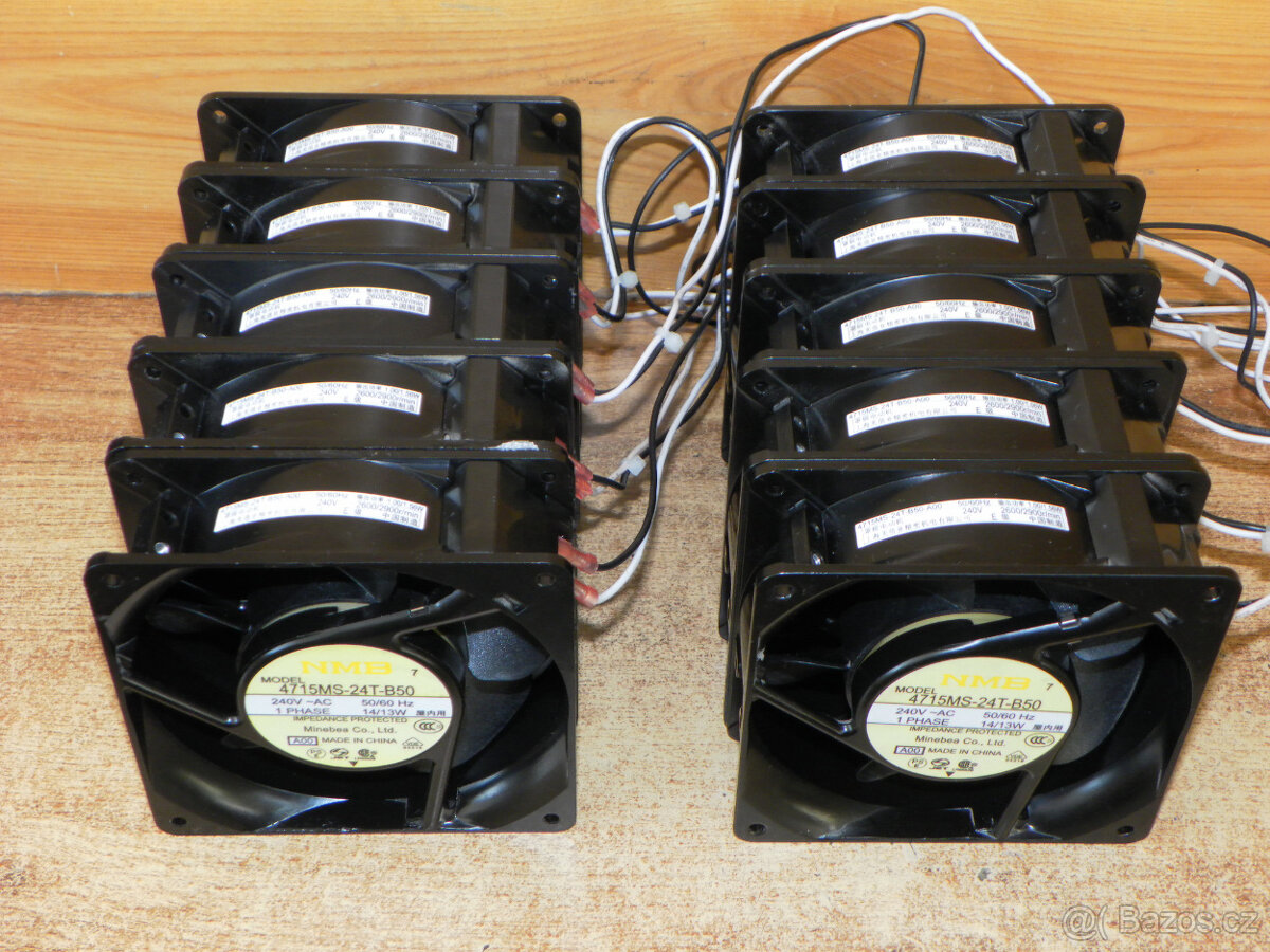 10x axiální ventilátor NMB-MAT 4715MS, 240 VAC