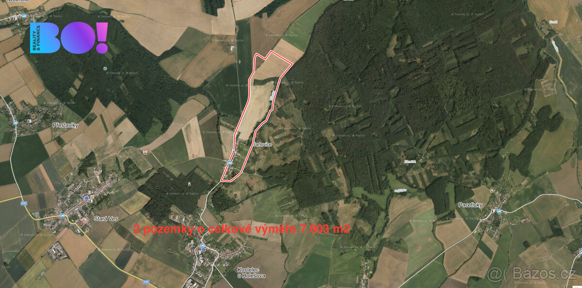 Prodej pole, 2477 m2, Karlovice u Holešova