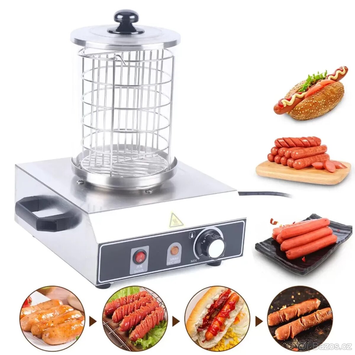 Výrobník párků v rohlíku 350W