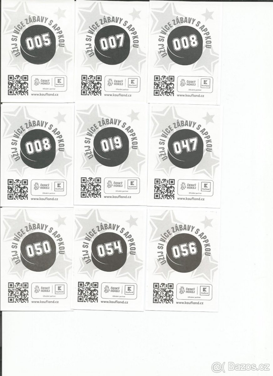 samolepky Kaufland hokejové legendy