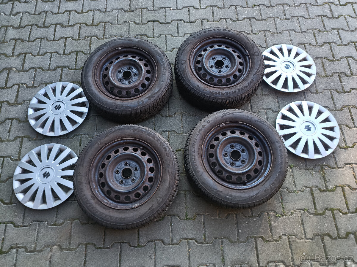 Disky + pneu Suzuki SX 4 + kryty kol - sada 4 ks