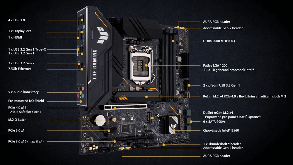 Asus TUF Gaming B560M-Plus (s aktivním Win klíčem)
