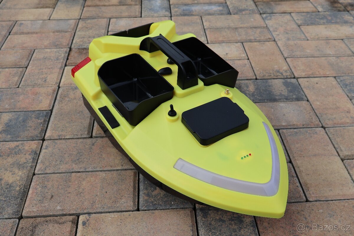 Fosforeskující zavážecí loďka s GPS, Český návod, silná BATE