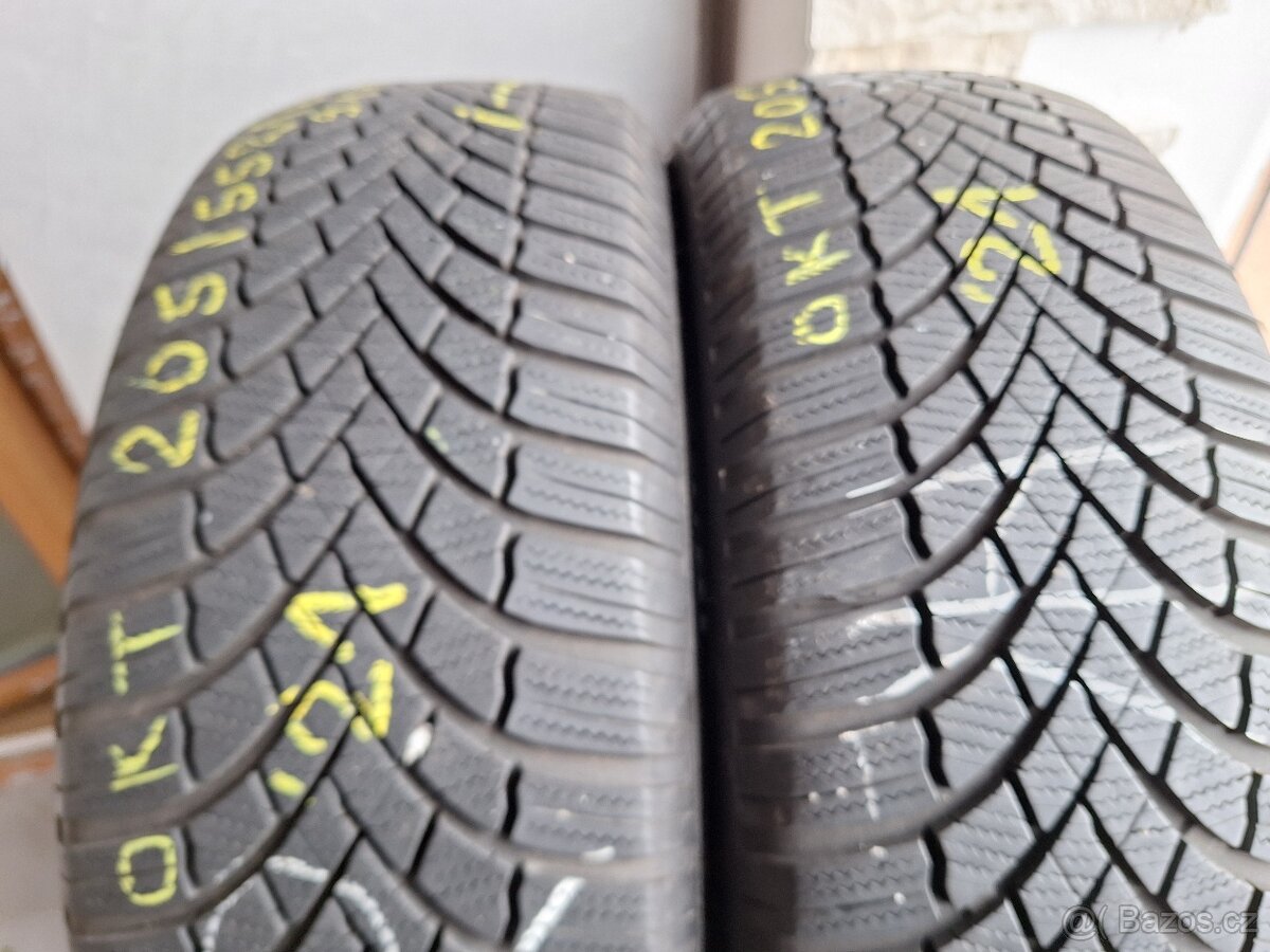 Prodám zimní pneu 205/55/16 Bridgeston  sada