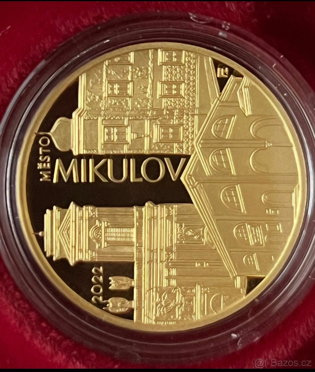 Zlato/ zlatá mince ČNB Mikulov proof
