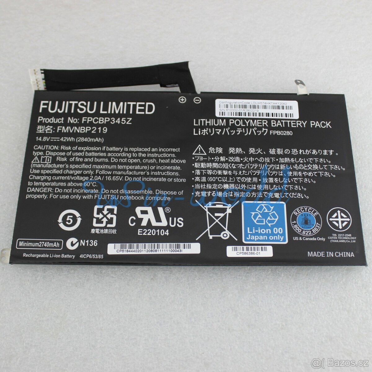 Baterie pro notebook Fujitsu Typ FPCBP345Z