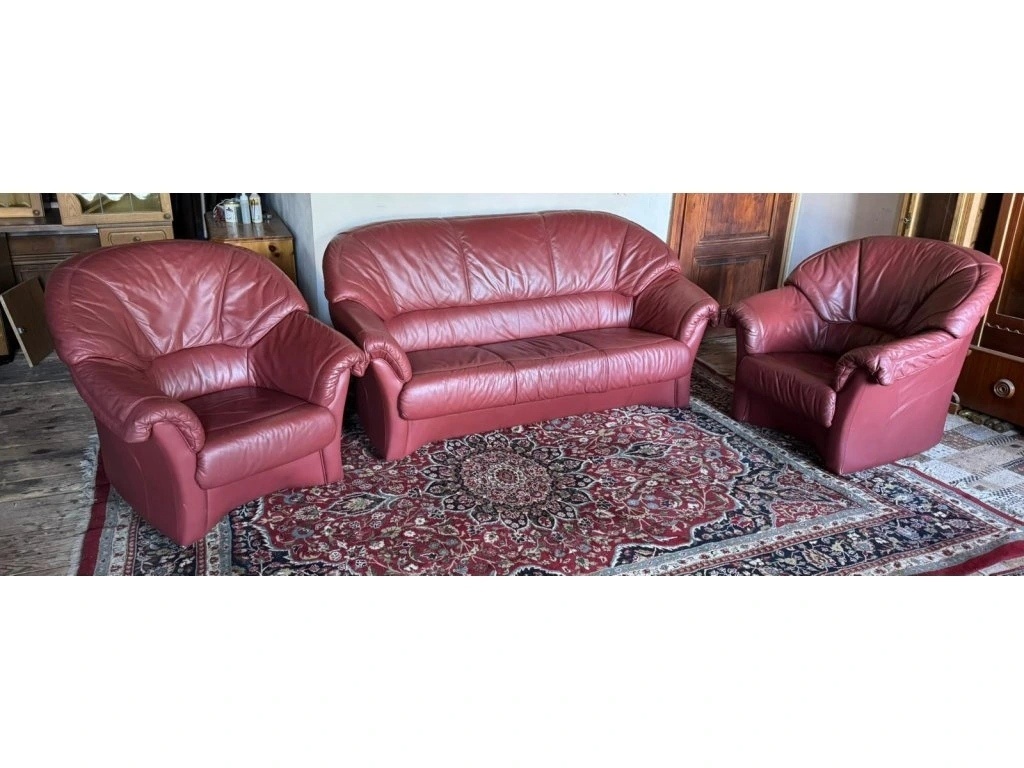 Kožená sedací souprava 3+1+1, 3127