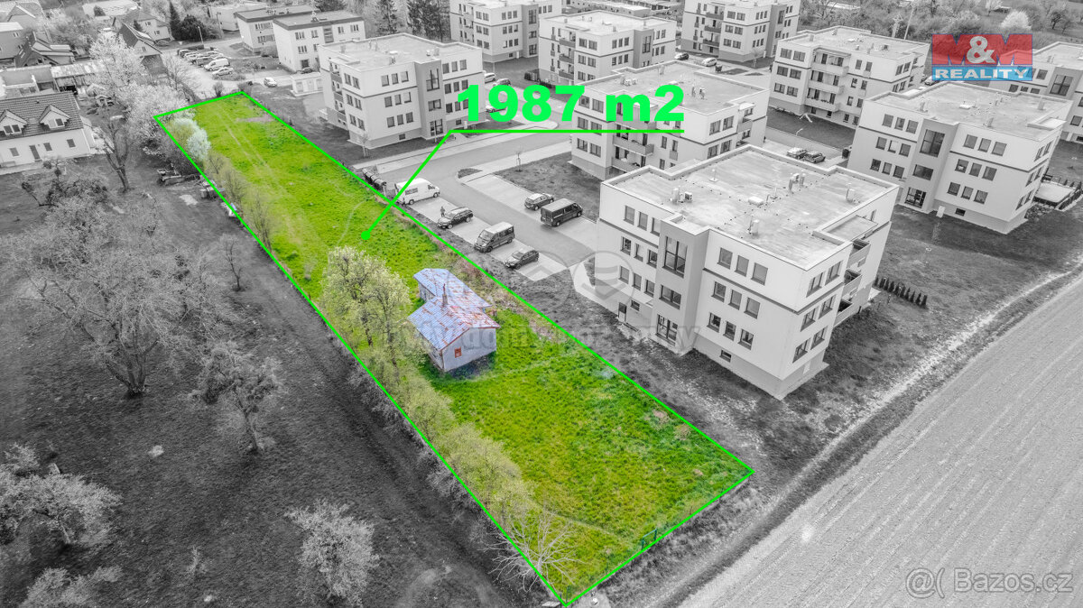 Prodej pozemku k bydlení, 1987 m², Fryšták, ul. Komenského