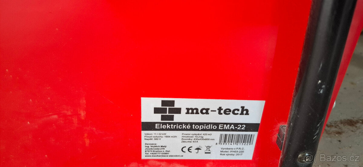 Elektrické topení 22kW