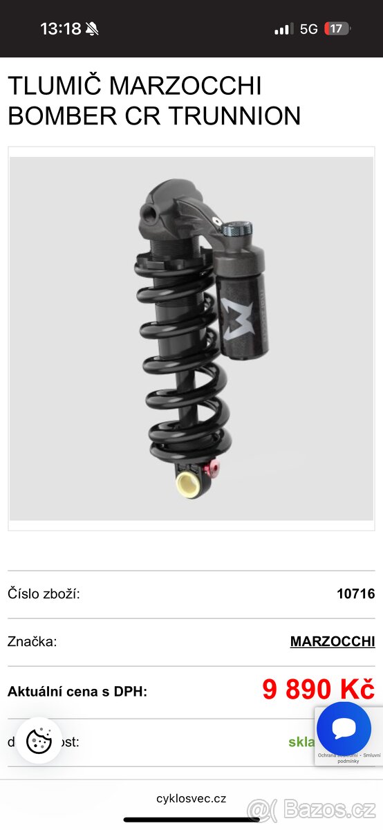 TLUMIČ MARZOCCHI BOMBER CR TRUNNION