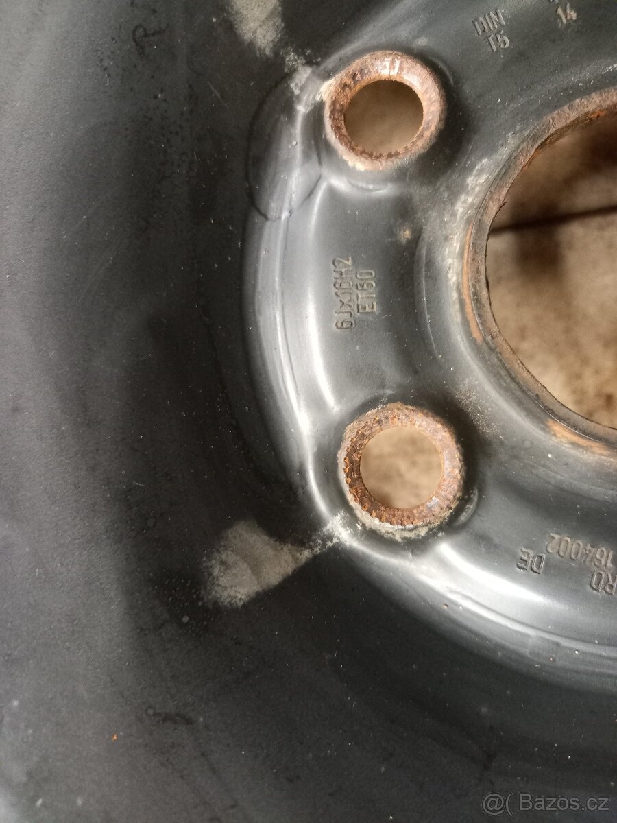 Prodám plechove disky 16 + pneu wolksvagen škoda