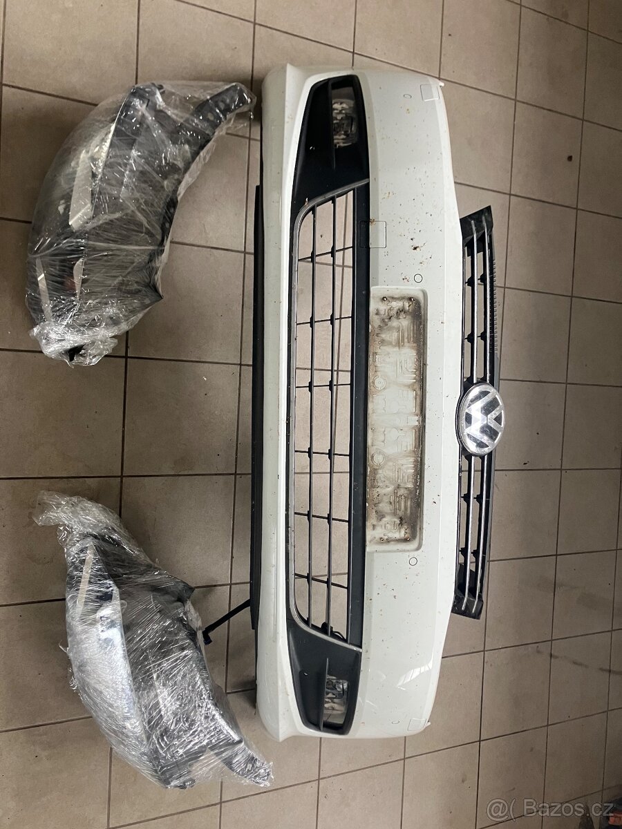 VW SHARAN 7N - nárazník , kapota , xenony , chladičová stěna