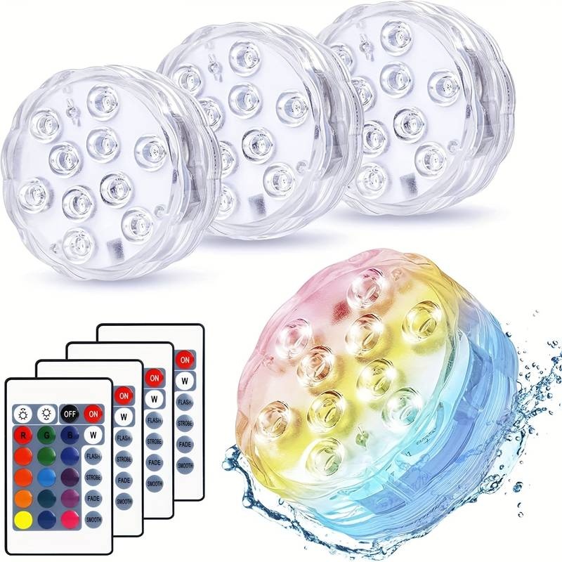 Vodotěsné LED světlo do bazénu s dálkovým ovladačem