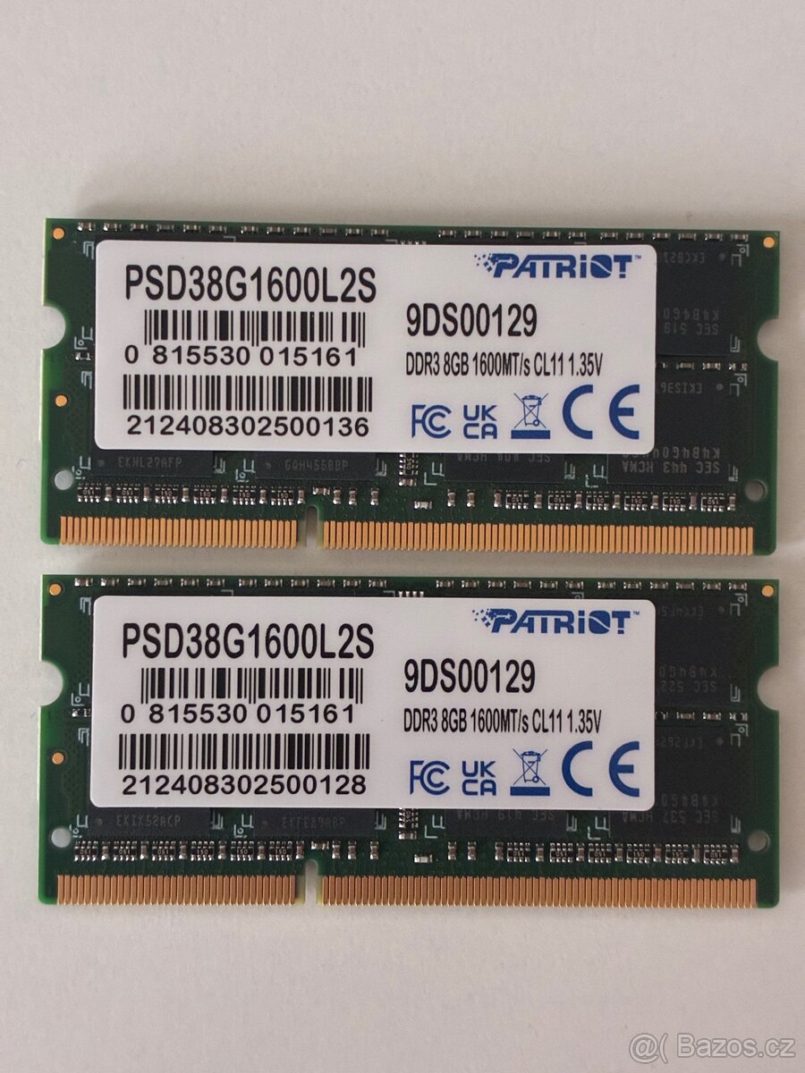 Patriot SO-DIMM 8GB DDR3 1600MHz CL11 Signature Line