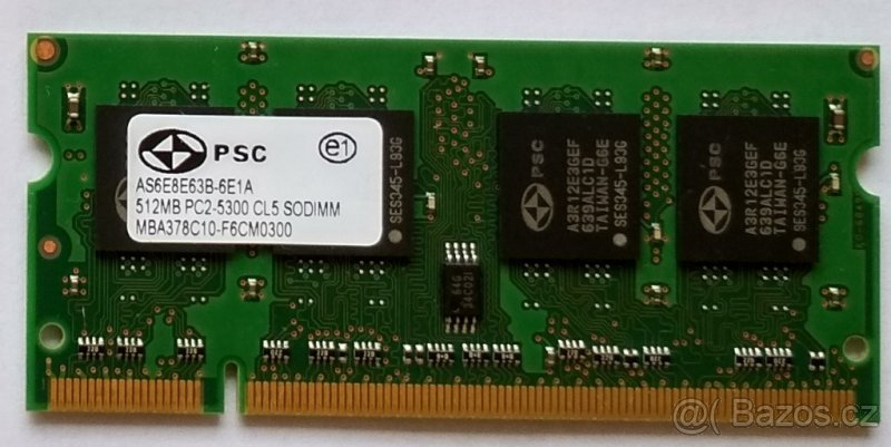 SoDIMM a DIMM DDR3 a DDR2 do notebooku a PC