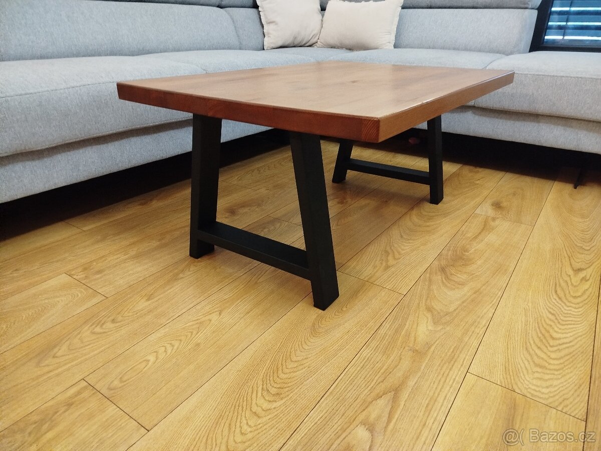 Kovové nohy na stůl ve tvaru A černé (2 ks v sadě)